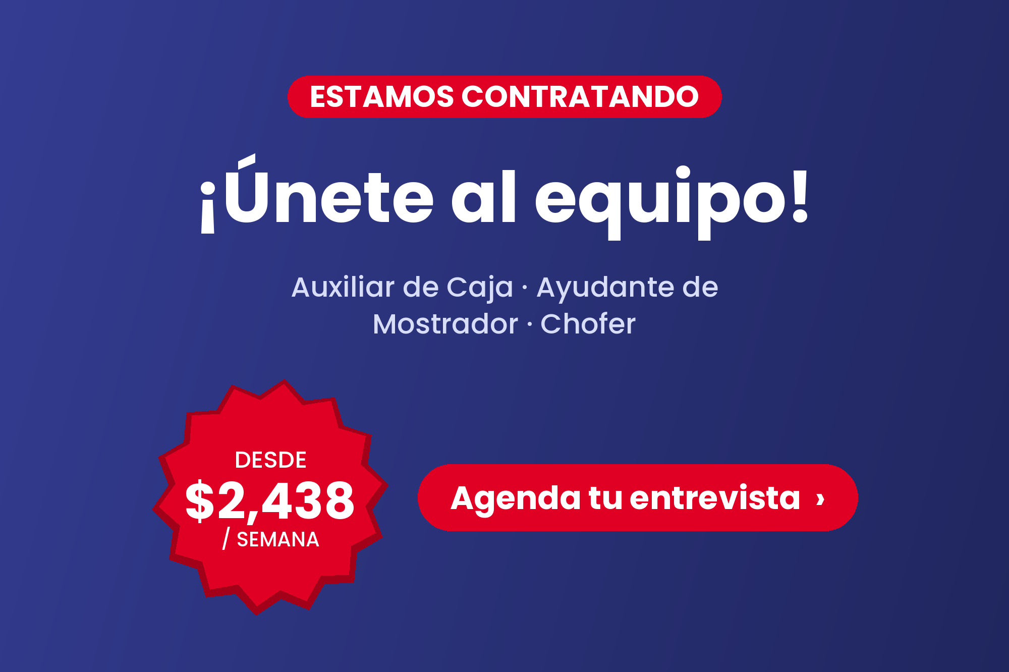 Estamos contratando